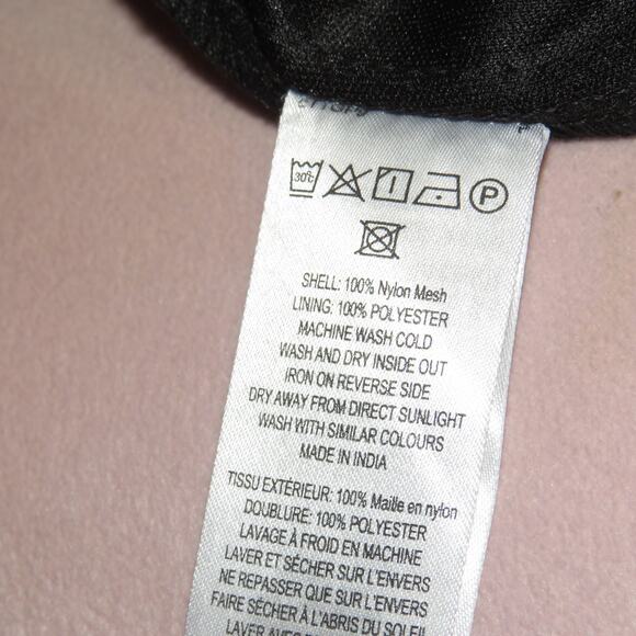 French Connection Black Edrea Long Sleeve Tulle Mesh Fit & Flare Dress - Picture 9 of 9